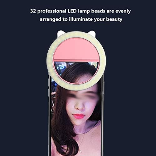 FZZDP MINI Telefon Mobile LED selfie lumină ancoră lentilă de frumusețe artefact în direct artefact rotund telefon mobil de