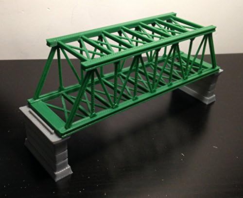 Outland modele de cale ferată Truss pod verde cu piloni Z scară