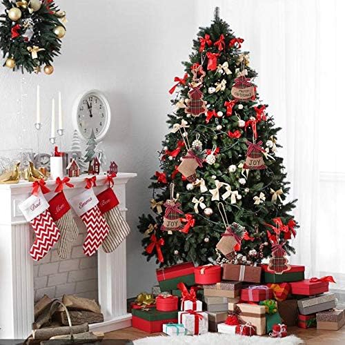 12 PC -uri ornamente de brad de Crăciun, decorațiuni de brad de Crăciun, ciorapi de Crăciun, minge, copac, decor pentru petreceri