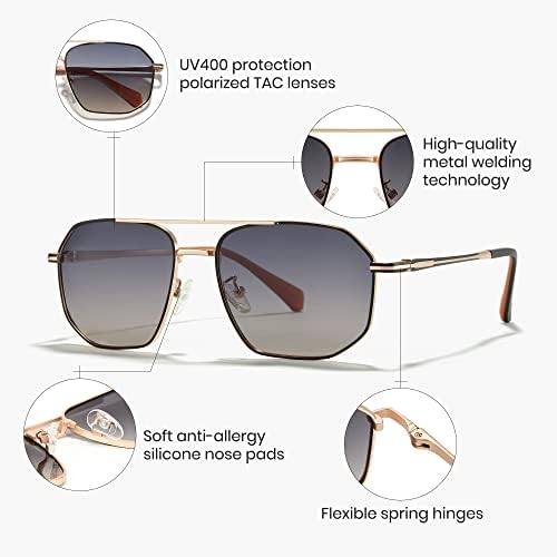 Ochelari de soare cyxus pentru bărbați, ochelari de soare polarizați pentru bărbați Ochelari de soare aviator pentru bărbați