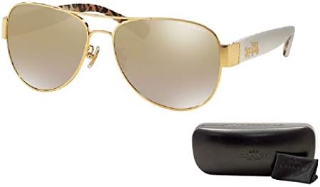 COACH HC7059 Aviator ochelari de soare pentru femei + pachet cu Designer iWear Kit gratuit de îngrijire a ochelarilor