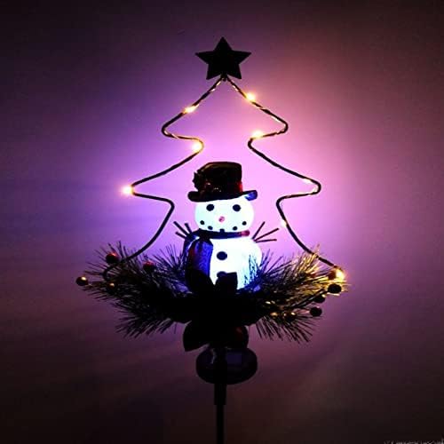 SDGH SOLAR LED Hardware Arbore de Crăciun pentru omul de zăpadă Aranjament de flori Lumină Lumină în aer liber Decorare Lumină