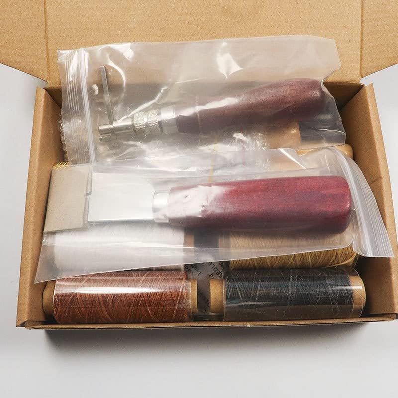 Set de scule din piele profesională set de cusut manual lamă de arta din piele DIY Awl Material Material Set de șa accesorii
