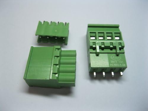 5 buc 5.08a 5.08mm drept 4 pini șurub Conector bloc de bloc de bloc conectabil tip verde culoare verde Skywalking