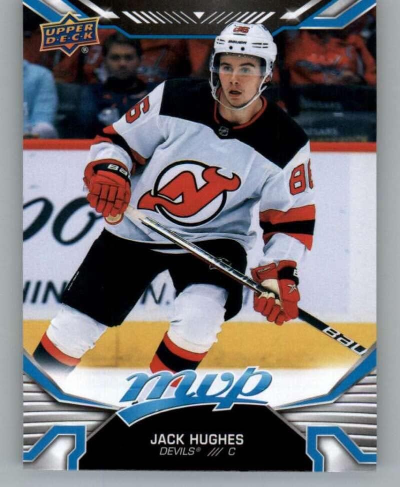 2022-23 Upper Deck MVP 9 Jack Hughes New Jersey Devils NHL Hockey Card de tranzacționare