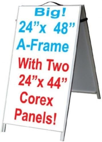 Semn de trotuar A -frame de 48 din aluminiu - panouri Corex!