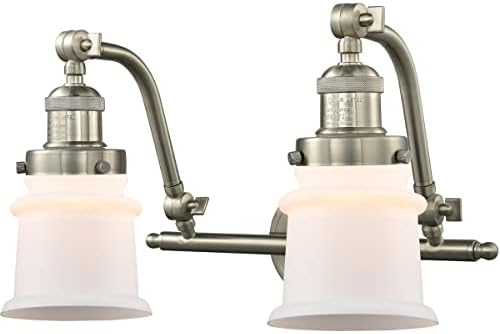 Inovații Iluminare 515-2W-SN-G181S LED Canton 2 Bath Bath Light Vanity Light Partea din colecția de restaurare Franklin