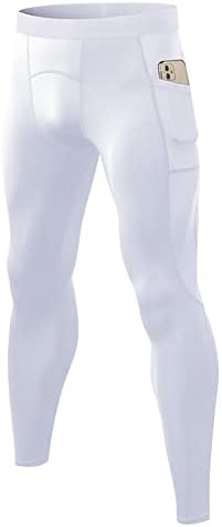 Pantaloni de compresie pentru bărbați Cargfm cu buzunare Legguri atletice care aleargă colanți de baschet pentru ciclism