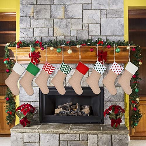 Sunshane 8 bucăți Stop de ciorapi de Crăciun Cârlige Mantel Siguranță Siguranță Hang Cripte Clip pentru decorațiuni pentru