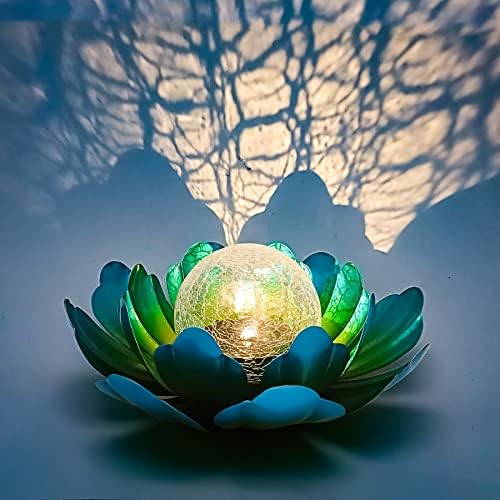 WNP Solar Flower Light decorațiuni în aer liber, lumini solare în aer liber Decorative, sticlă impermeabilă Crackle Solar Powered