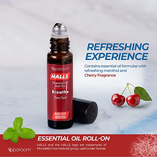 SpaRoom Halls Essential Oil Cherry Blend Roll-On cu uleiuri esențiale Pure, 10mL