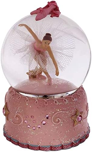 Singeek Ballerina Snow Globe joacă melodie de balet, muzică de Crăciun Snowglobes Ballet Recital