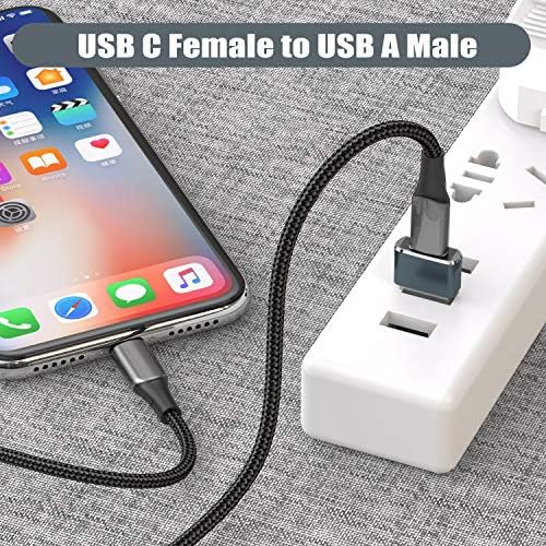 Basesailor USB la USB C adaptor 2 Pack, USB C femeie la un bărbat încărcător tip C convertor pentru Apple Watch ultra iWatch