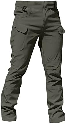 Pantaloni de lucru Cargo pentru bărbați cu buzunare multiple potrivire regulată Casual Atletic ușor drumeții sport pantaloni