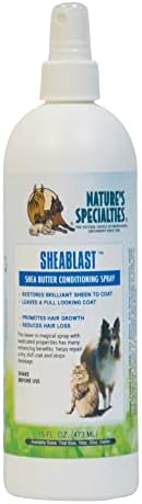 Nature ' s Specialties SheaBlast Conditioning Spray pentru câini pisici, non-Toxic biodegradabil, promovează creșterea părului,