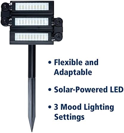 Flexray Flexible Flexible Solar Dusk până la Dawn LED peisaj ușor, negru