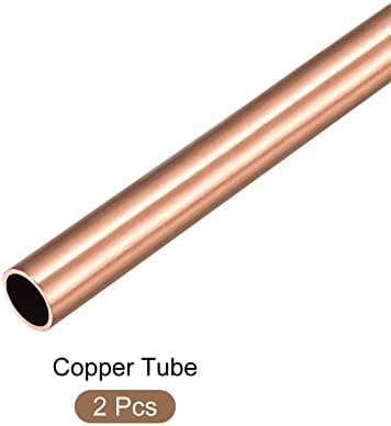 Metallixity Tube de cupru 2PC -uri, tub drept - pentru mobilier pentru casă, utilaje, artizanat de bricolaj
