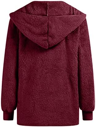 Jacheta de fleece de ursuleț pentru femei de iarnă Fuzzy Faux Faux Shearling Palton cu rever Casual Iarnă, Outwear Outled Outwear