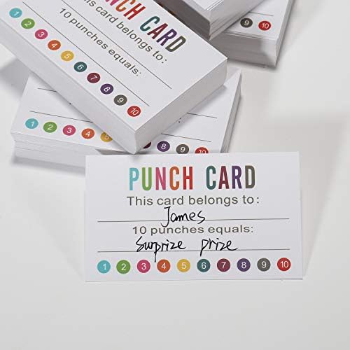 OneDone Punch Cards Recompensă Carduri Punch pentru comportament în clasă Premiile pentru stimulente pentru copii studenți