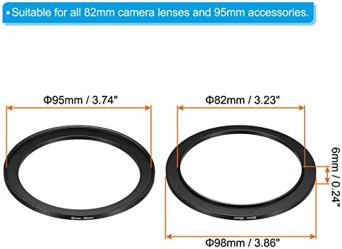 Patikil 77mm-86mm Metal Step Up Ring, Cameră pentru filtru pentru lentile Adaptor Inel de filtru din aluminiu Inel pentru lentile