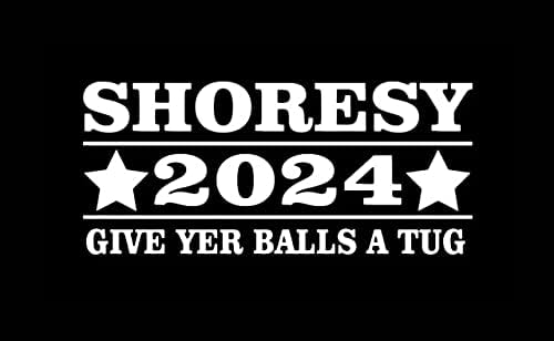 Shoresy 2024 dă-ți bile un autocolant de vinil Tug MKR Decal / mașini camioane camionete pereți Laptop / Alb / 7,5 x 3,5 in