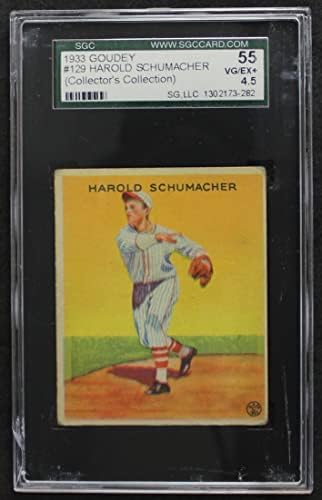 1933 Goudey 129 Hal Schumacher New York Giants SGC SGC 4.50 Giants
