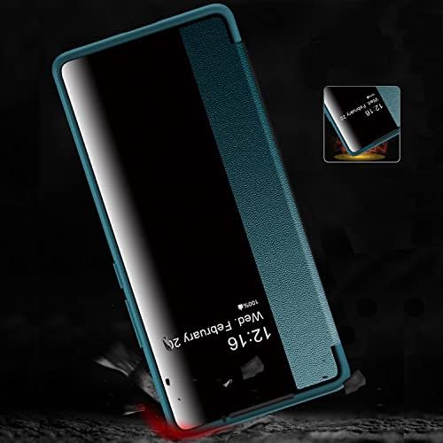 Huse Flip pentru Smartphone Wanri compatibile cu husa Vivo X80 Pro fereastră cu vedere clară, Husă Flip subțire magnetică protecție