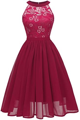 Rochie de bal din dantelă florală pentru femei, rochii de petrecere de seară fără mâneci de vară, plisate o rochie de linie