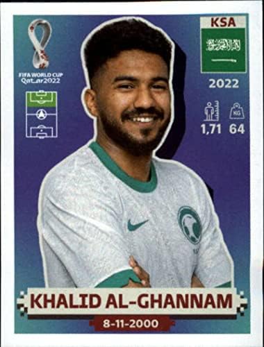 2022 Panini World Cup Qatar Sticker KSA20 Khalid Al-Ghannam Group C Card de tranzacționare a autocolantului Arabia Saudită
