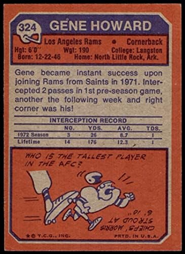 1973 Topps 324 Gene Howard Los Angeles Rams ex Rams Langston