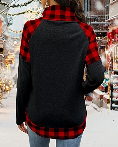 Cămăși de vacanță de Crăciun Julyclo pentru femei de Crăciun spling cu mânecă lungă Gnomi casual Bluză de hanorac tipărit de