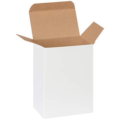 Cutii de carton pliabile inversate, 4 x 2 1/2 x 6, Alb, 250 / carcasă