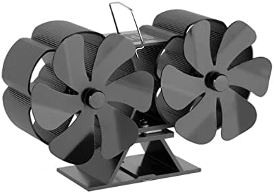 Gayouny Dual Cap 12 Lame Căldură Alimentat Aragaz Fan Aluminiu Silent Eco-Friendly Lemn Arzător Iarna Ventilator Căldură Distribuție