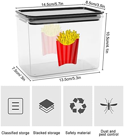 Cartofi prajiti cutie de depozitare plastic alimente Organizator Container canistre cu capac pentru bucatarie