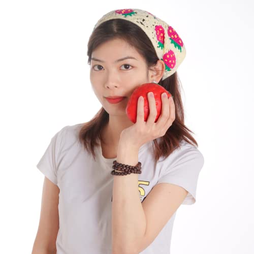 hoyuwak 2buc croșetat cap eșarfă bandane Headbands eșarfă de păr pentru Femei fete tricotate căpșuni cap acoperiri Accesorii