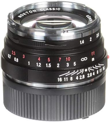 Voigtlander Nokton 40mm f/1.4 Leica M Mount Lens singur strat-negru