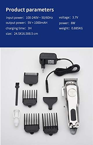 GFDFD toate-Metal frizer profesionale Hair Clipper electrice fără fir LCD Hair Trimmer argint Hair Cutting Machine cositoare