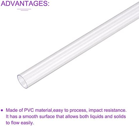 DMIOTOCH 3PACK ID 9mm OD 10m, 0,5 m lungime PVC Tub de plastic limpede Tub rotund tare pentru conducta de apă