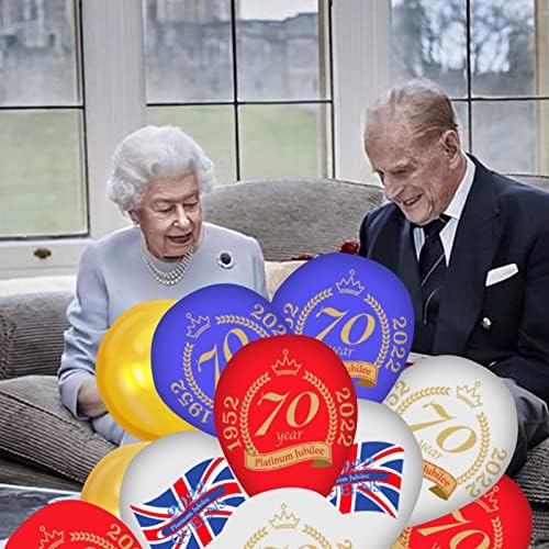 N/A/A 70th Set Jubilee Jubilee Set, Decorațiuni Jubilee Tematice Union Jack 2022, Platinums Jubilee Party Decorations Balloon