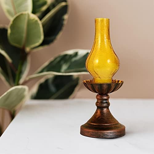 UonlyTech Vintage Decor LAMPA LAMNEY, coș de fum, nuanță transparentă de sticlă transparentă de sticlă înlocuire a lămpii de