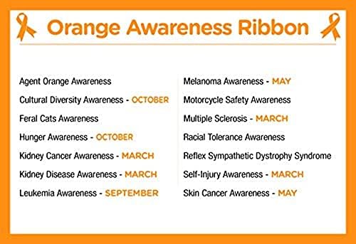 Orange Awareness Ribbon Decal-utilizarea pe casca sau vehicul-Orange Ribbon Decal pentru leucemie, cancer de rinichi, Scleroza