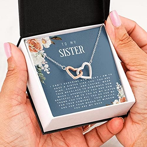 Sister Dainty White Gold Colier manual unic Colier sora semnificativ, colier mare sis lil sis, cadou soră, soră cadou de naștere